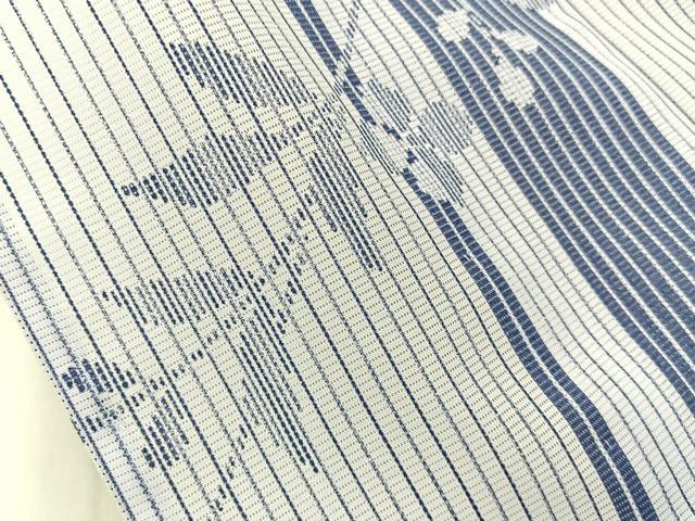 平和屋着物＊夏物　小紋　絽　草花間道　洗える着物　BAAX6832hj