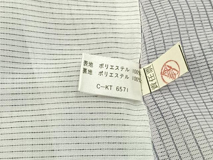 平和屋着物＊夏物　小紋　絽　草花間道　洗える着物　BAAX6832hj