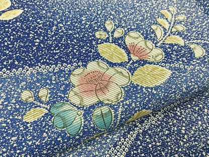 平和屋着物＊夏物　小紋　絽　辻が花　たたき染め　洗える着物　BAAX6833hj