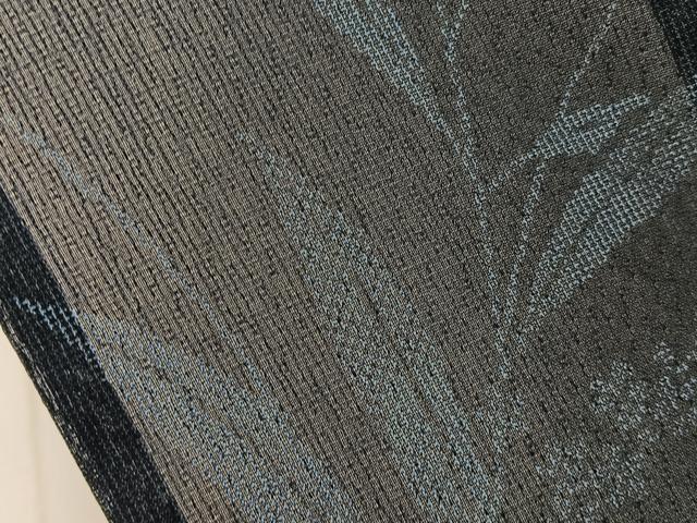 平和屋着物＊夏物　小紋　紗　草葉文　洗える着物　BAAX6838hj