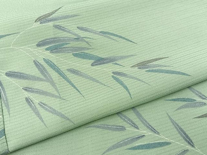 平和屋着物＊夏物　小紋　絽縮緬　枝垂れ柳　洗える着物　BAAX6839hj