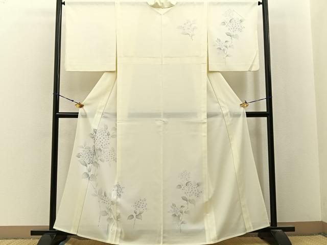 平和屋着物＊夏物　訪問着　絽　紫陽花　暈し染め　洗える着物　BAAX6843hj