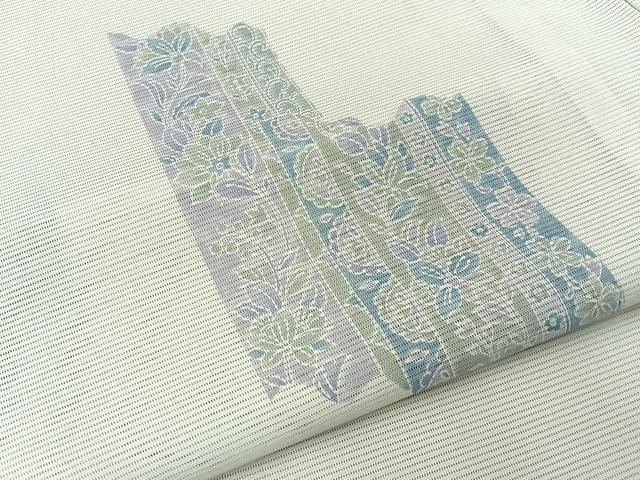 平和屋着物＊夏物　訪問着　絽　更紗花唐草文　洗える着物　BAAX6844hj