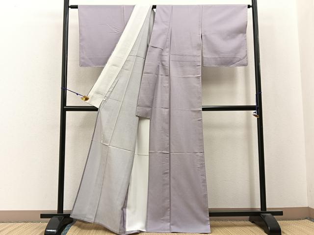 平和屋着物＊夏物　伝統工芸士　義一作　江戸小紋　紗　霞文　東武百貨店扱い　正絹　逸品　未使用　BAAX6855hj