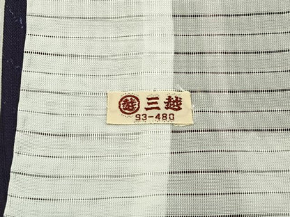 平和屋着物＊夏物　小紋　紗　斜線文　三越扱い　ロング丈　洗える着物　BAAX6863hj