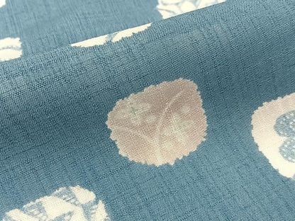 平和屋着物＊夏物　小紋　紗　型染め　草花文　洗える着物　BAAX6870hj