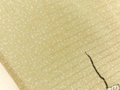 平和屋着物＊夏物　小紋　絽縮緬　蔦の葉文　洗える着物　BAAX6871hj