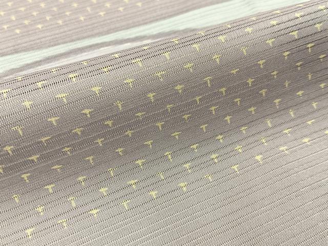 平和屋着物＊夏物　小紋　絽　横段流水文　洗える着物　BAAX6873hj