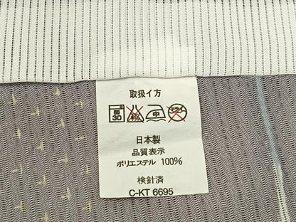 平和屋着物＊夏物　小紋　絽　横段流水文　洗える着物　BAAX6873hj