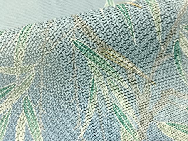 平和屋着物＊夏物　訪問着　絽　枝垂れ柳　暈し染め　銀彩　洗える着物　BAAX6878hj