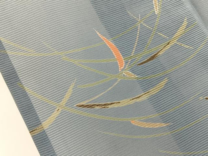 平和屋着物＊夏物　小紋　絽　草葉文　洗える着物　BAAX6879hj