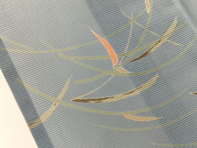 平和屋着物＊夏物　小紋　絽　草葉文　洗える着物　BAAX6879hj