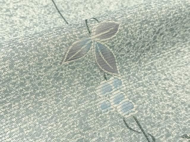 平和屋着物＊夏物　小紋　絽　草葉文　洗える着物　BAAX6881hj