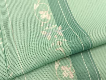 平和屋着物＊夏物　小紋　絽　花鳥文　洗える着物　BAAX6883hj