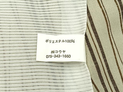 平和屋着物＊夏物　小紋　紗　よろけ縞　洗える着物　BAAX6885hj