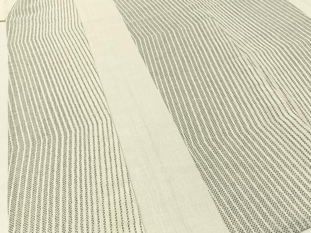 平和屋着物＊夏物　小紋　紗　十字絣文様　洗える着物　BAAX6887hj