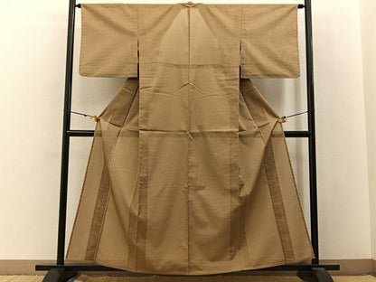 平和屋着物＊夏物　江戸小紋　絽　鮫小紋柄　洗える着物　BAAX6889hj