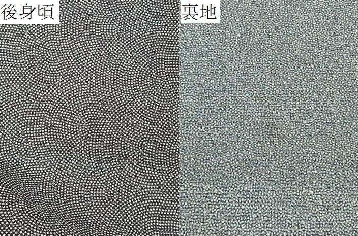 平和屋着物＊夏物　江戸小紋　絽　鮫小紋柄　両面染め　洗える着物　未使用　BAAX6894hj