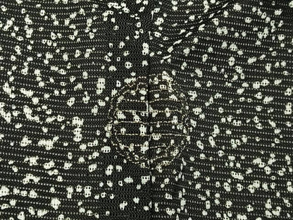 平和屋着物＊夏物　訪問着　絽　飛鶴文　たたき染め　黒地　金銀彩　洗える着物　BAAX6896hj