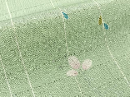 平和屋着物＊夏物　小紋　絽縮緬　萩　洗える着物　BAAX6901hj