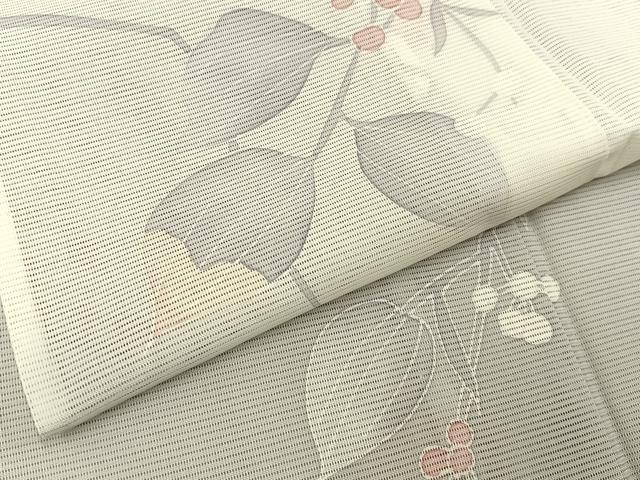 平和屋着物＊夏物　訪問着　絽　枝葉文　暈し染め　洗える着物　BAAX6905hj
