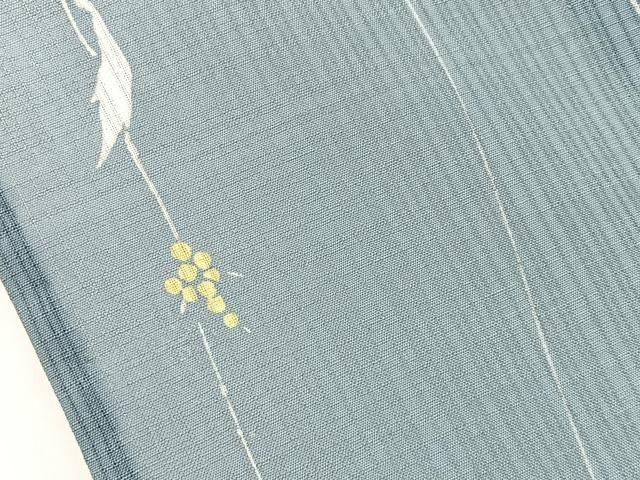 平和屋着物＊夏物　小紋　紗　南天文　ロング丈　洗える着物　BAAX6906hj
