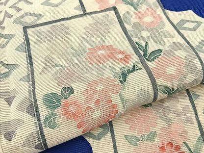 平和屋着物＊夏物　訪問着　絽　短冊有職花文　正絹　逸品　未使用　BAAX6909hj
