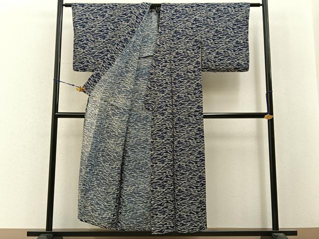 平和屋着物＊夏物　小紋　絽　こぼれ松葉　正絹　逸品　未使用　BAAX6916hj