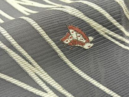 平和屋着物＊夏物　訪問着　絽　刺繍　舞蝶文　正絹　逸品　BAAX6917hj