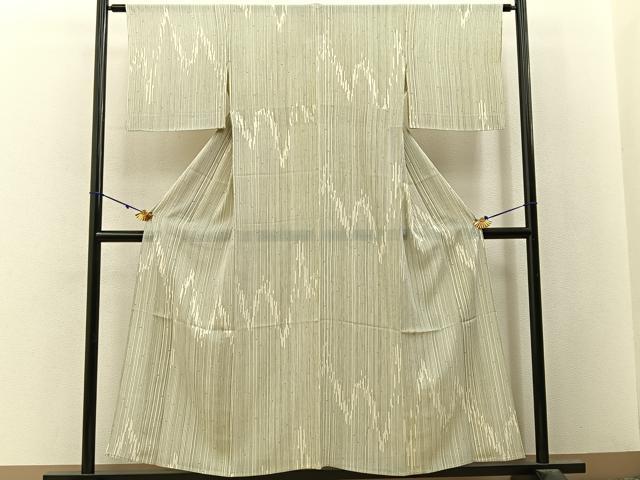 平和屋着物＊夏物　小紋　絽　幾何学文様　正絹　逸品　BAAX6924hj