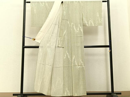 平和屋着物＊夏物　小紋　絽　幾何学文様　正絹　逸品　BAAX6924hj