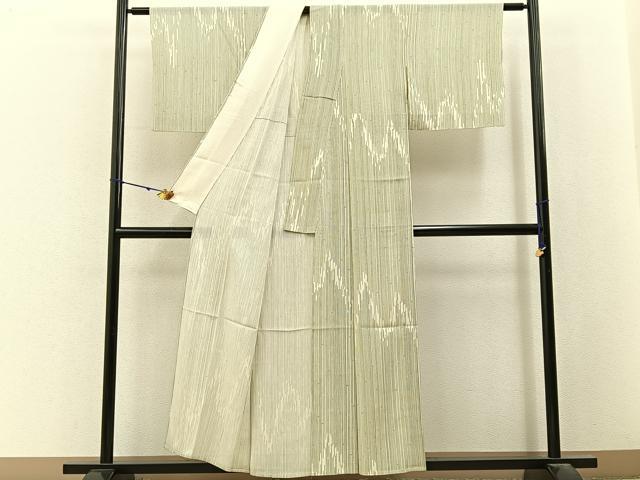 平和屋着物＊夏物　小紋　絽　幾何学文様　正絹　逸品　BAAX6924hj