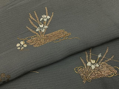平和屋着物＊夏物　訪問着　絽　竹屋町刺繍　花筏　金彩　正絹　逸品　BAAX6928hj