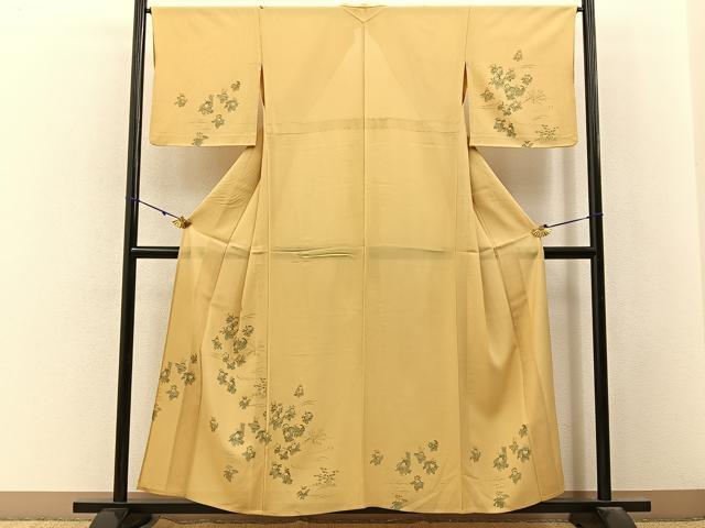 平和屋着物＊夏物　訪問着　絽　手描き　人物文　正絹　逸品　BAAX6930hj
