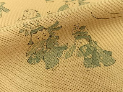 平和屋着物＊夏物　訪問着　絽　手描き　人物文　正絹　逸品　BAAX6930hj