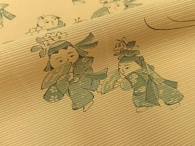 平和屋着物＊夏物　訪問着　絽　手描き　人物文　正絹　逸品　BAAX6930hj