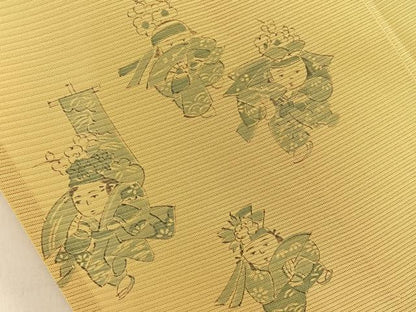 平和屋着物＊夏物　訪問着　絽　手描き　人物文　正絹　逸品　BAAX6930hj