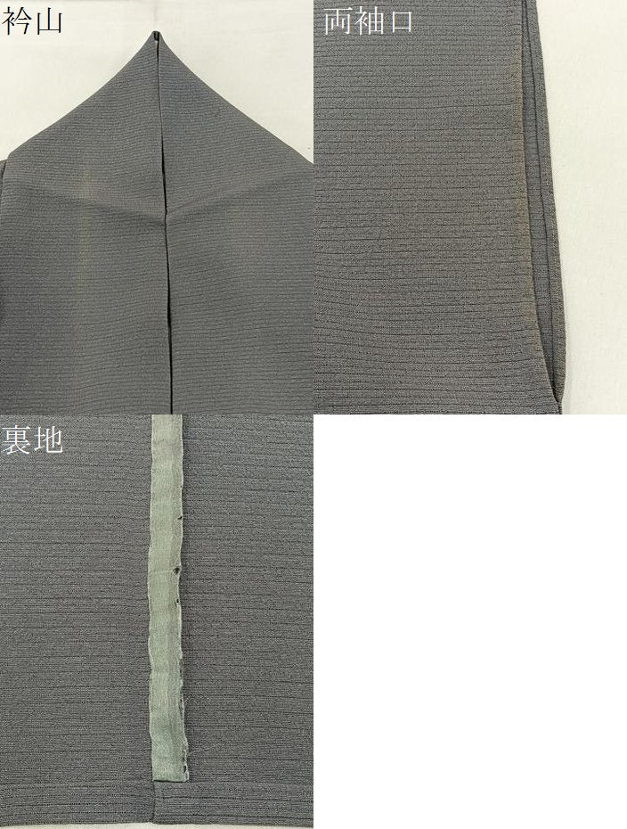 平和屋着物＊夏物　訪問着　絽　刺繍　蜻蛉に萩　銀彩　正絹　逸品　BAAX6933hj