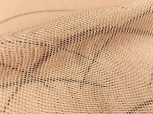 平和屋着物▽訪問着　無双　紗袷　紗×絽　芝草文　暈し染め　正絹　逸品　BAAX6934hj