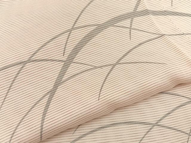 平和屋着物▽訪問着　無双　紗袷　紗×絽　芝草文　暈し染め　正絹　逸品　BAAX6934hj