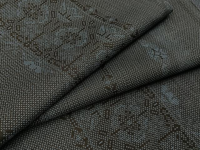 平和屋着物＊夏物　本場大島紬　夏大島　草花文　正絹　逸品　BAAX6935hj