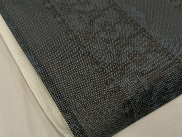 平和屋着物＊夏物　本場大島紬　夏大島　草花文　正絹　逸品　BAAX6935hj