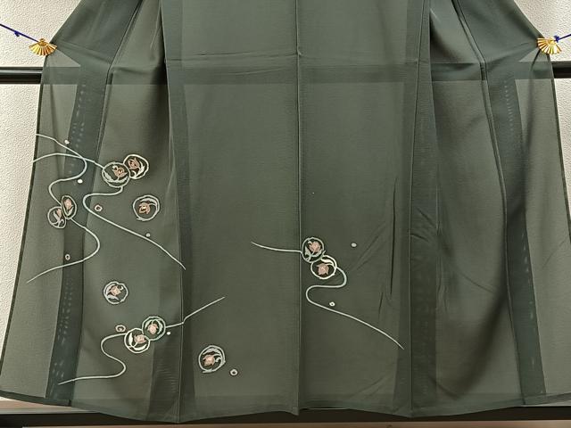 平和屋着物＊夏物　訪問着　絽　花丸文　金彩　正絹　逸品　BAAX6936hj