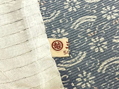 平和屋着物＊夏物　小紋　絽　花青海波　三越扱い　正絹　逸品　BAAX6940hj