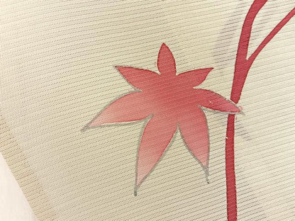 平和屋着物＊夏物　訪問着　絽　楓　銀彩　正絹　逸品　BAAX6944hj