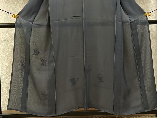 平和屋着物▽訪問着　無双　紗袷　紗×絽　童子遊び　正絹　逸品　BAAX6945hj