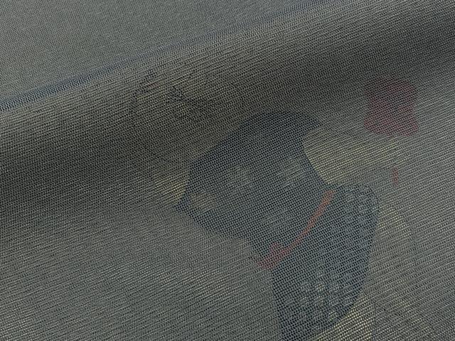 平和屋着物▽訪問着　無双　紗袷　紗×絽　童子遊び　正絹　逸品　BAAX6945hj