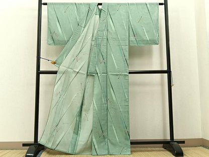 平和屋着物＊夏物　小紋　絽　蜻蛉　洗える着物　未使用　BAAX6948hj