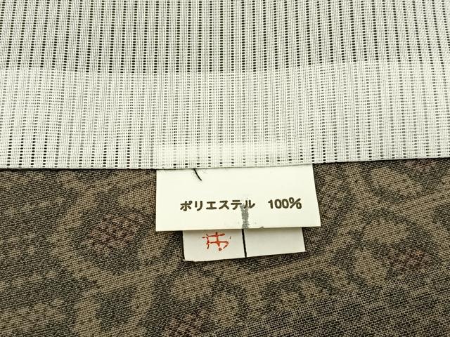 平和屋着物＊夏物　小紋　紗　正倉院花文　洗える着物　BAAX6956hj