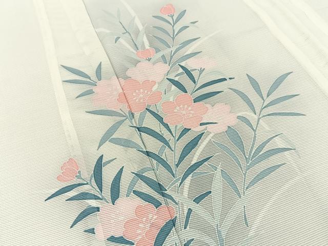 平和屋着物＊夏物　訪問着　絽　草花文　暈し染め　洗える着物　BAAX6957hj